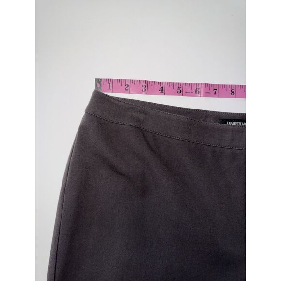Lafayette 148 Bleecker Pants Brown Ankle Crop Dress Pants Zip Office Career 12 - Picture 6 of 13